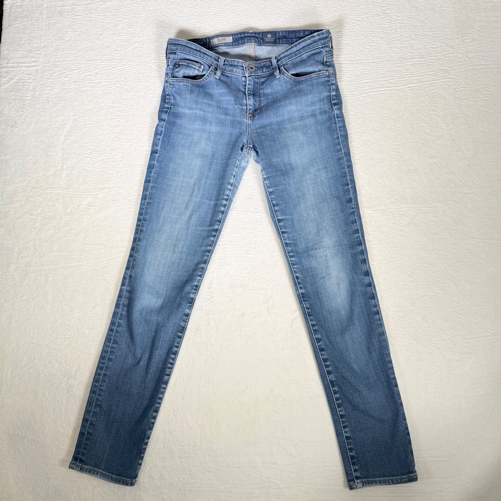 AG‎ Adriano Goldschmied The Stilt Cigarette Leg Jeans Medium Wash Size 28R USA